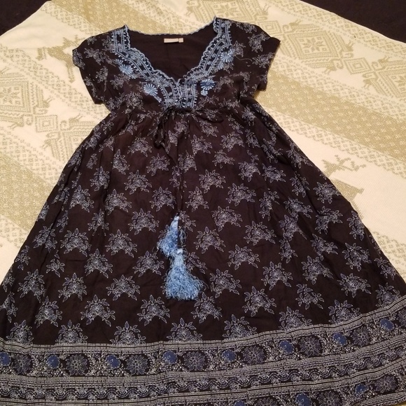 eshakti Dresses & Skirts - Eshakti Short Sleeve Blue Dress M/10